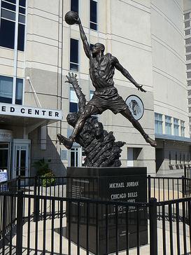 Michael Jordan Statue - (not actual version of shoes) on None from None