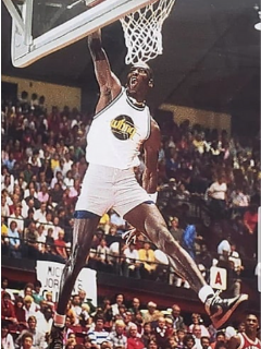 Full Court with Michael Jordan Benefit on 9/15/1985 from Scott Laughlin/Getty