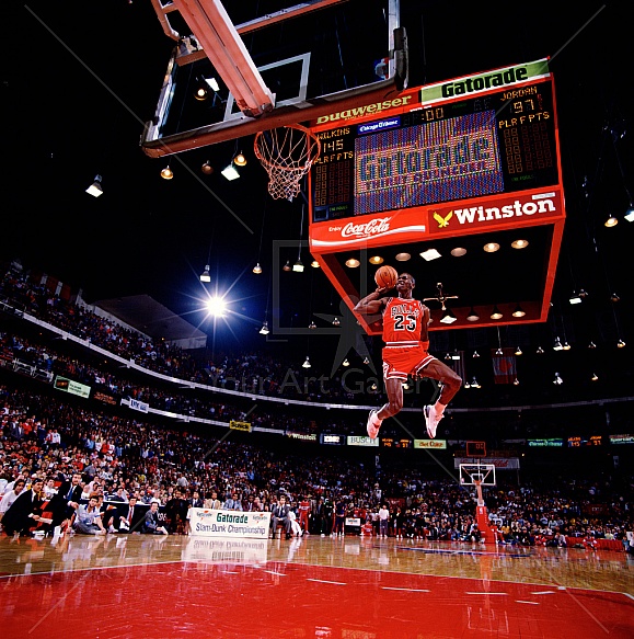 Slam Dunk Contest on 2/6/1988 from Walter Iooss Jr/Getty